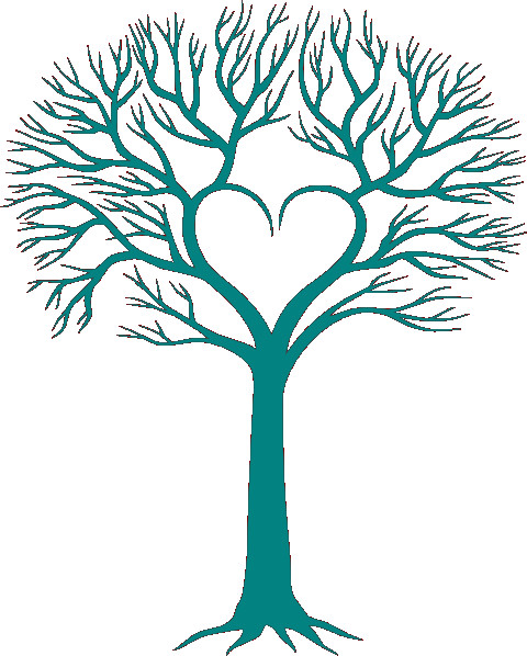 Drawing Of Heart Tree Family Tree with Heart Clip Art Family Reunion Heart Tree Tree