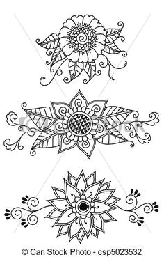 Drawing Of Henna Flower 640 Best Henna Flowers Images Drawings Learn to Draw Watercolor