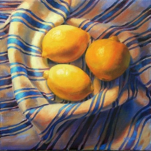 Drawing Of Kash Flower Lemoneighbors Diptych Right by Marie Kash Weltzheimer Oil On