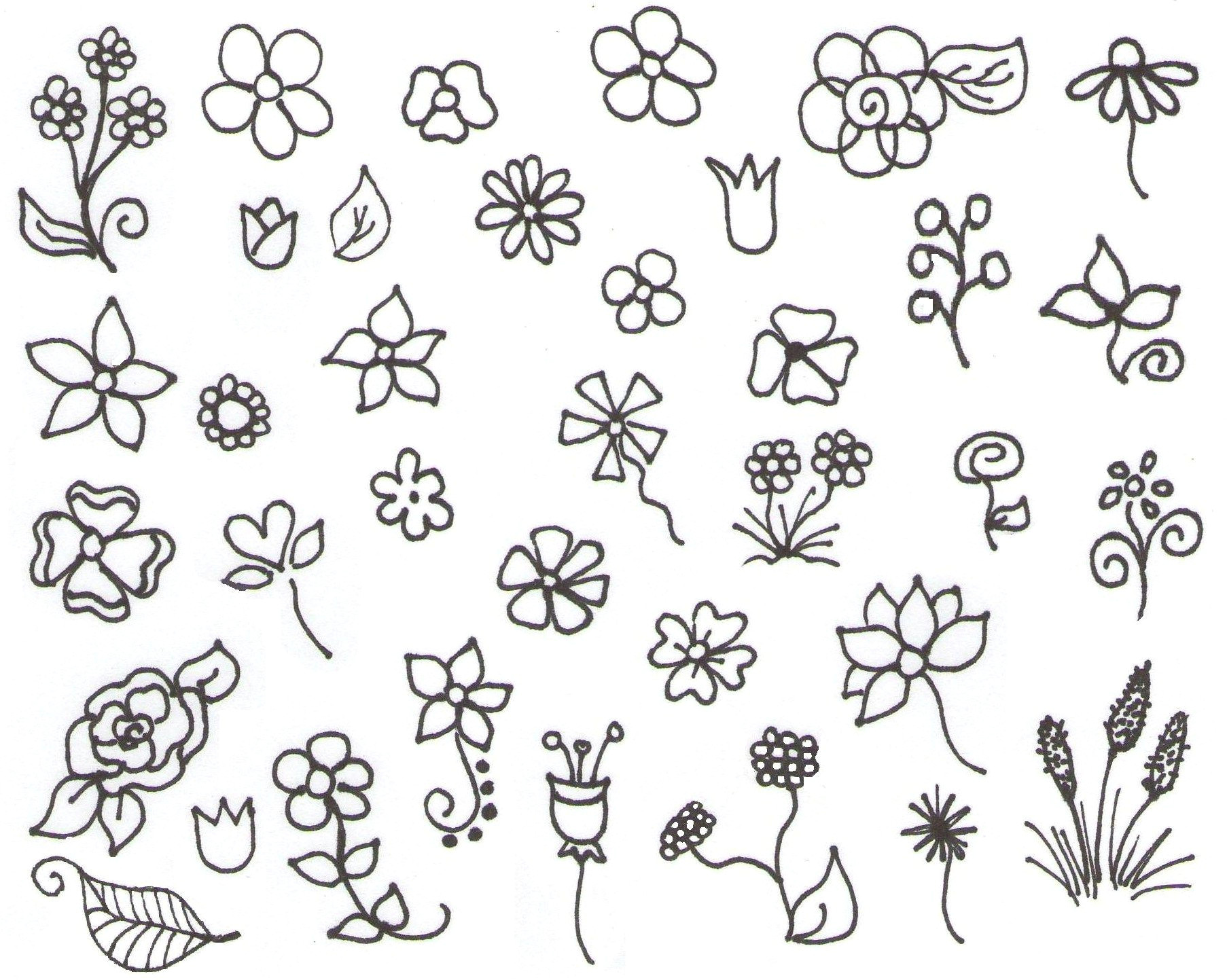 Drawing Of Little Flowers My Inspiration Flower Doodles Drawing Pinterest Flower