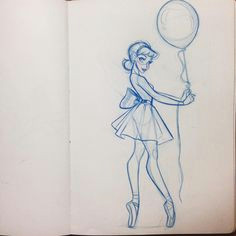 Drawing Of Little Girl On Swing Dancing Pose Instagram Photo by Nicolegarber2 Drawing People