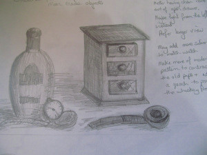 Drawing Of Man Made Things Exercise 1 Compositional Sketches Of Man Made Objects Kaye
