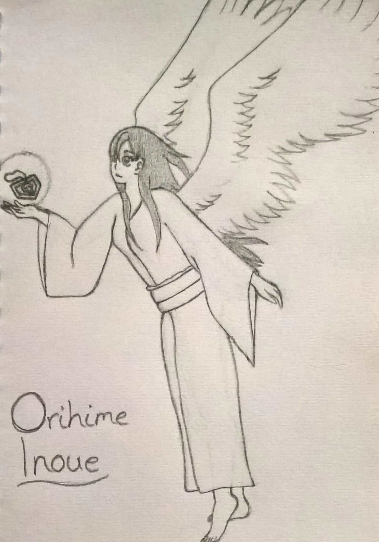 Drawing Of My Hands orihime Inoue Angel Bleach My Artwork Pinterest How to