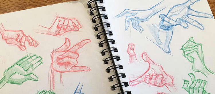 Drawing Of Namaste Hands 100 Drawings Of Hands Quick Sketches Hand Studies