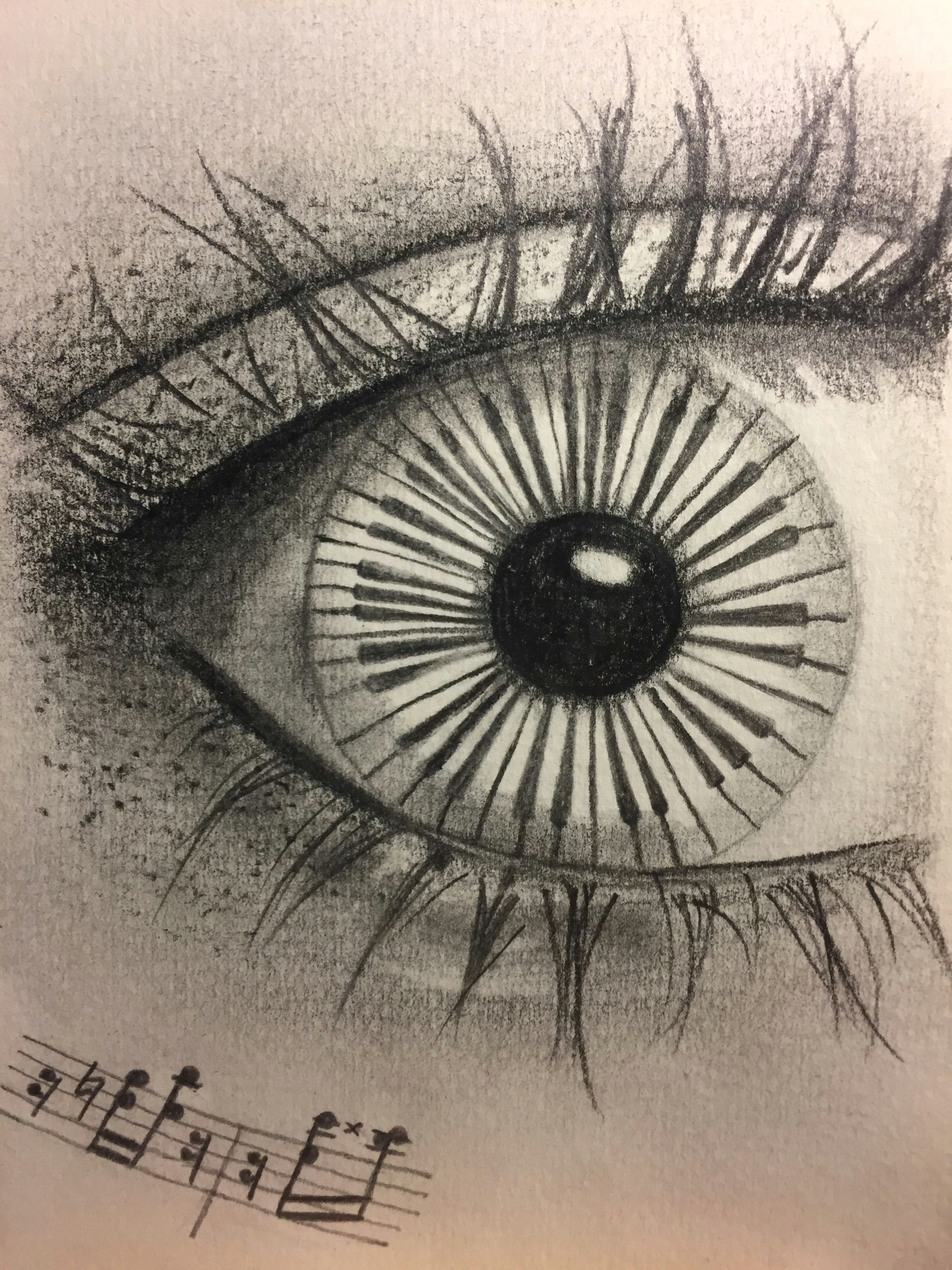 Drawing Of On Eye Musical Eye Sketch My Art Eye Sketch My Arts Art