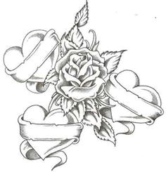Drawing Of Rose and Heart 95 Best Heart Rose and Banner Images Tattoo Artists Tattoo Art