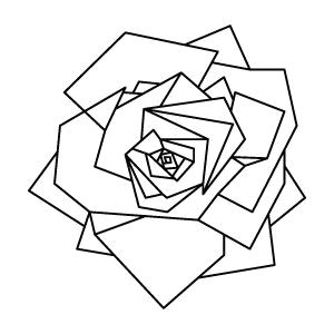 Drawing Of Rose Design Geometric Rose Design Again Minimal yet Complex and Dynamic It S