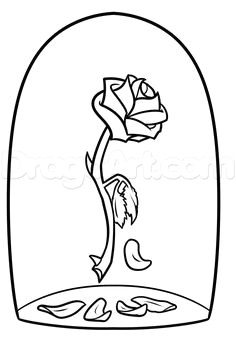 Drawing Of Rose From Beauty and the Beast 9 Best Beauty and Beast Rose Images Beauty the Beast Drawings