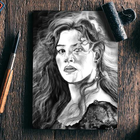 Drawing Of Rose Titanic Kate Winslet Rose Titanic Notebook Artist Draw On Demand