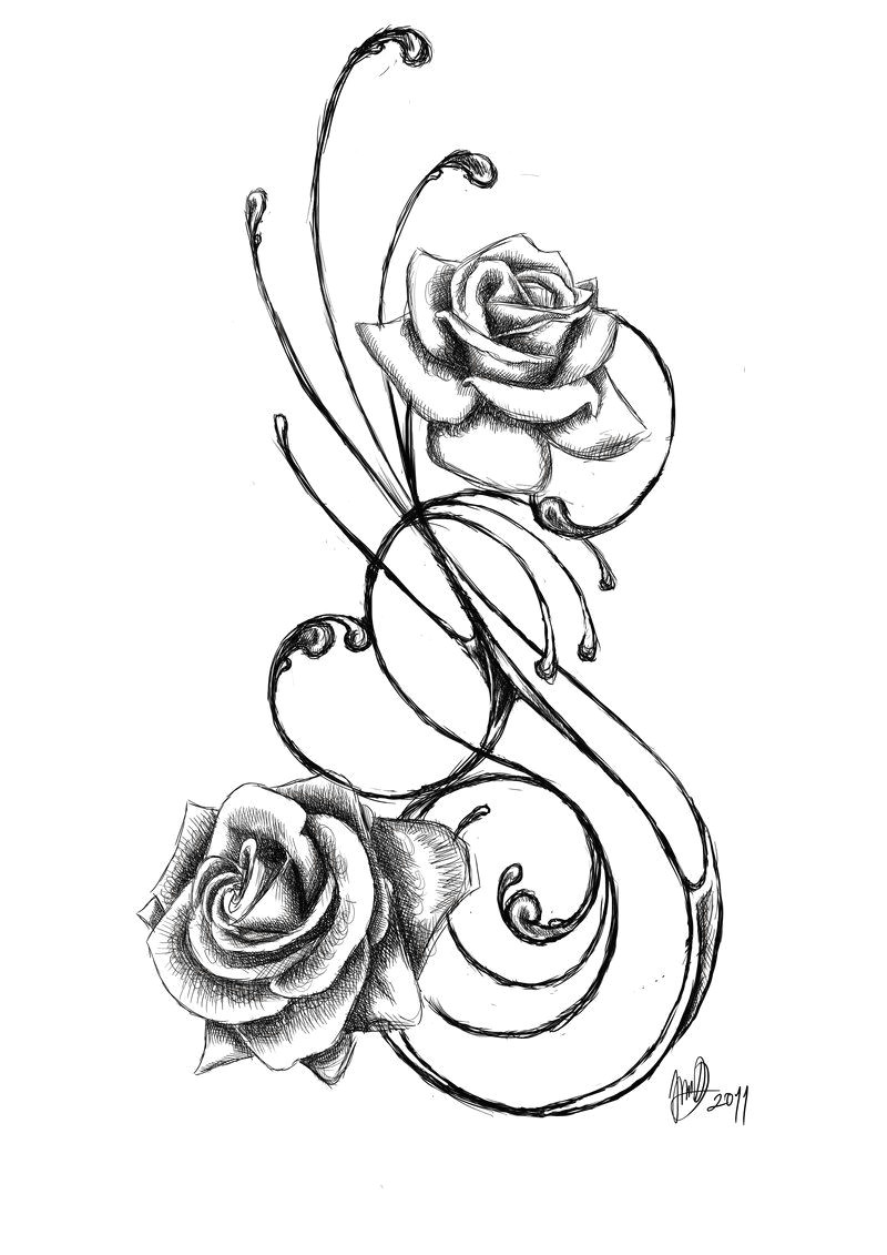 Drawing Of Rose Vines Rose Tattoo by Jadroart Deviantart Com On Deviantart I Have totally