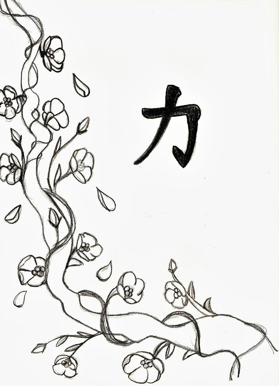 Drawing Of Sakura Flower Cherry Blossom Line Drawing Branding Coloring Pages Drawings