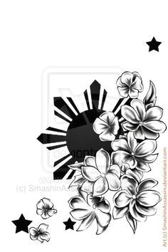Drawing Of Sampaguita Flower Filipino Sun and Flower Tattoo Google Search Filipino Tattoos