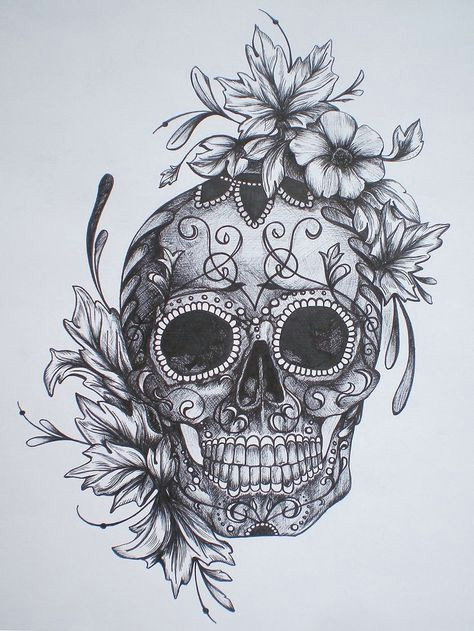 Drawing Of Skull Tattoo Bildergebnis Fur Calaveras Tattoo Tattooideen Pinterest