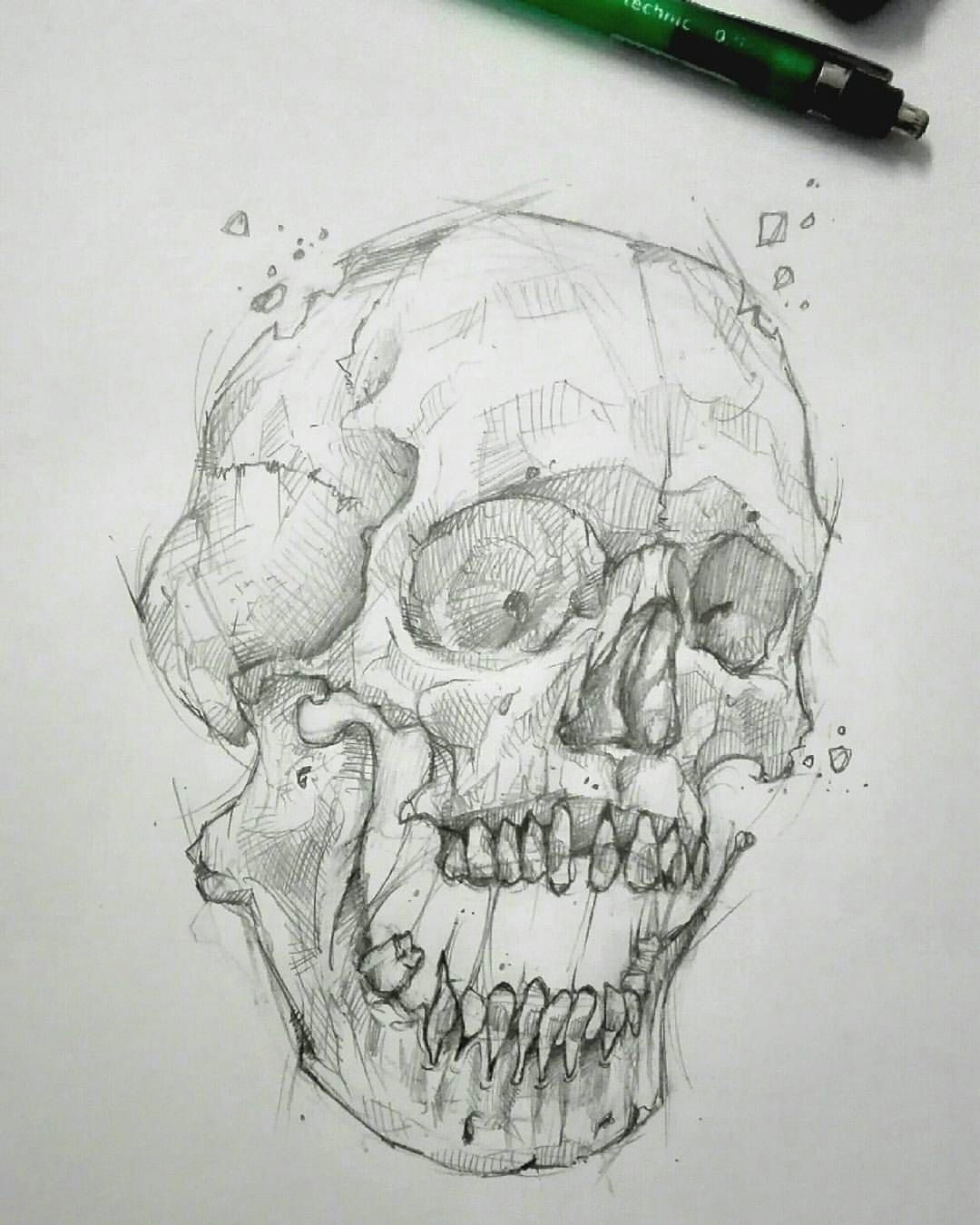 Drawing Of Skull Tattoo Doodlin Skulls On Day Off Dirkartnyc Drawing Skull Tattoo