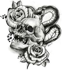 Drawing Of Skull with Flowers 74 Best Skulls N Roses Images Skull Tattoos Drawings Mexican Skulls