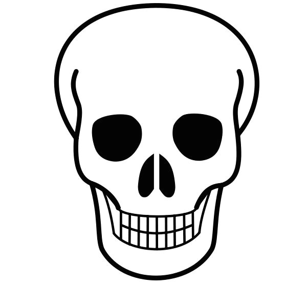 Drawing Of Skulls Easy Free Printable Pictures Of Skulls File Skull Icon Svg Wikimedia