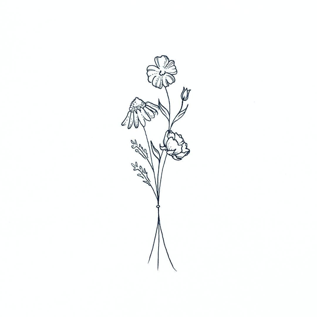 Drawing Of Small Flowers Pin by Cheap Flowers Online On Flower Bouquets In 2018 Pinterest