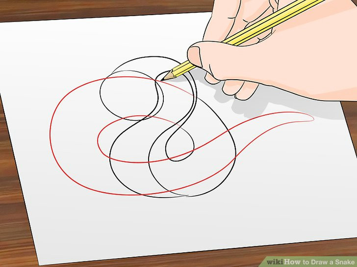 Drawing Of Snake Eye 2 Ways to Draw A Simple Snake Step by Step Wikihow