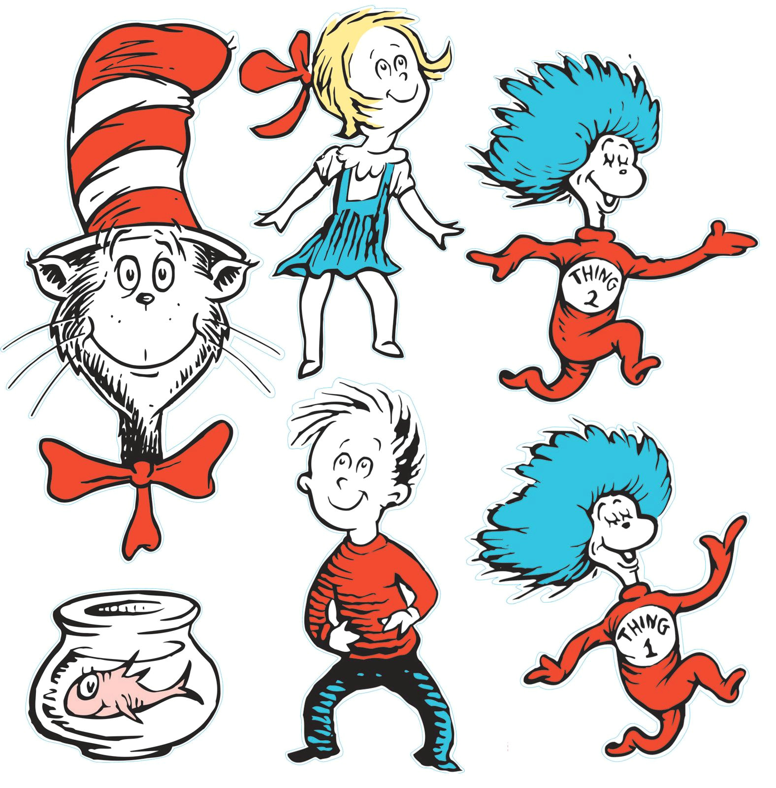 Drawing Of the Cat In the Hat Dr Seuss Cat In the Hat Giant Characters Decorating Kit Drawing