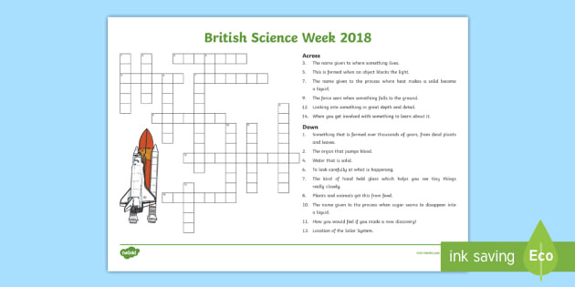 Drawing Of the Heart Crossword Ks2 British Science Week 2018 Crossword Exploration Discovery