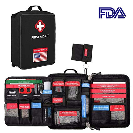 Drawing Of Things In First Aid Box Amazon Com Airsoftpeak First Aid Kit Labeled First Aid Essentials