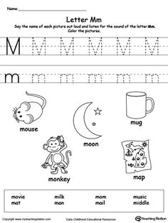 Drawing Of Things that Start with Letter A Words Starting with Letter N Teaching Phonics Preschool Letters