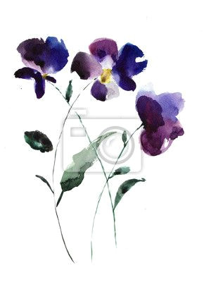 Drawing Of Violet Flower Resultado De Imagem Para Violet Flower Aquarela Tattoo Pinterest