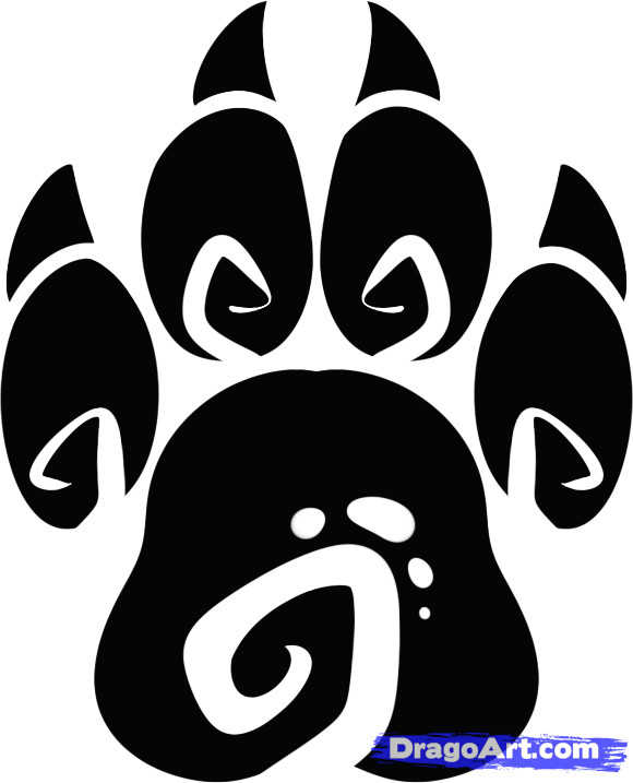 Drawing Of Wolf Paw Print Free Lion Paw Print Download Free Clip Art Free Clip Art On