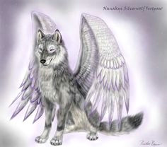 Drawing Of Wolf with Wings Wolves with Wings