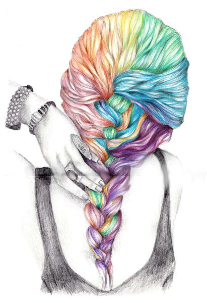 Drawing Of Your Heart Colorful Braid Drawing Draw Your Heart Out 3 Pinterest Draw