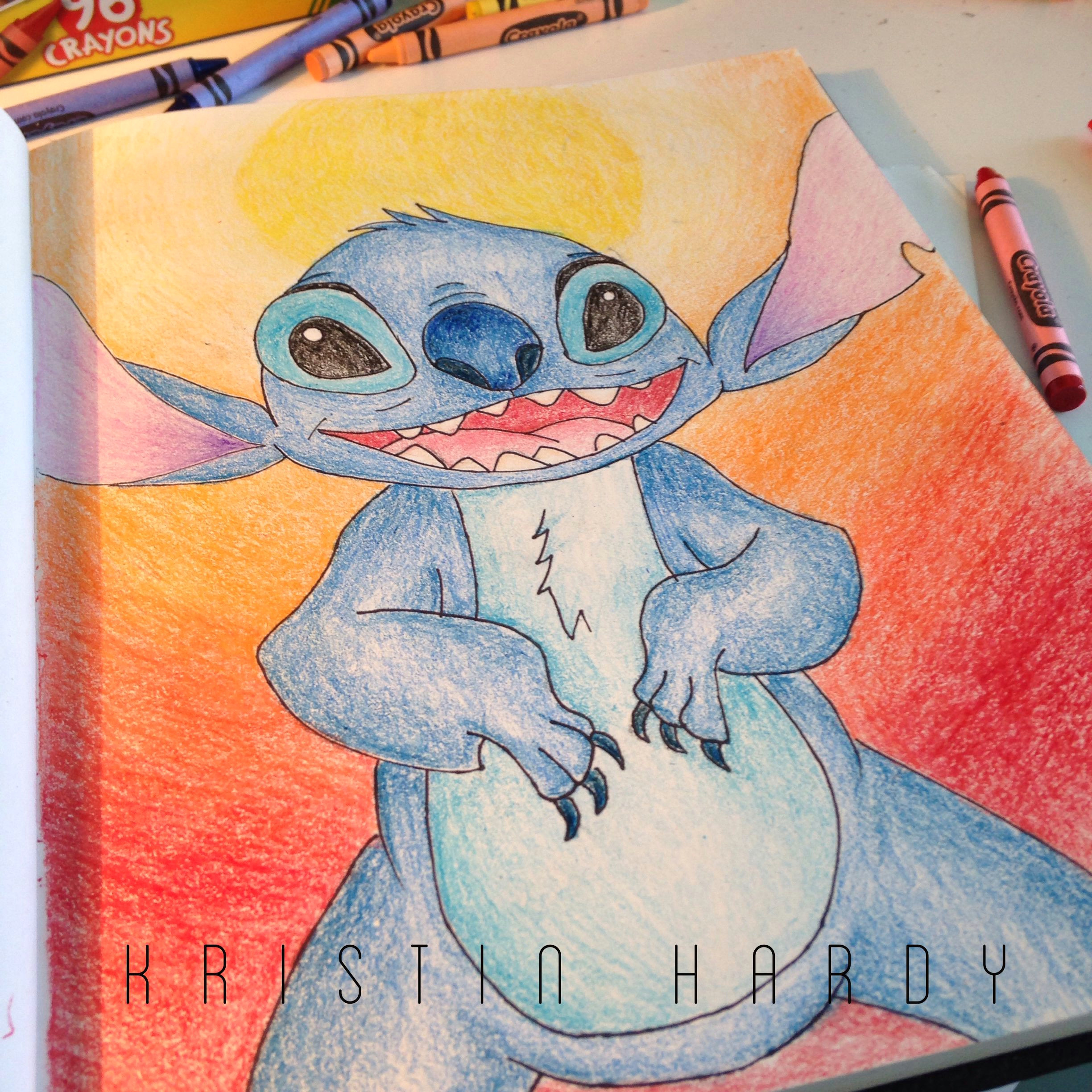 Drawing or Sculpting Stitch Drawing In Crayon My Art Pinterest Drawings Crayon