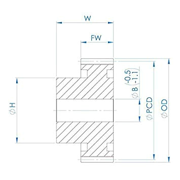 Drawing P.c.d 3 Mod 13 Zahne Precision Nylon Gang Sporn 6 Pa6 1 Stuck