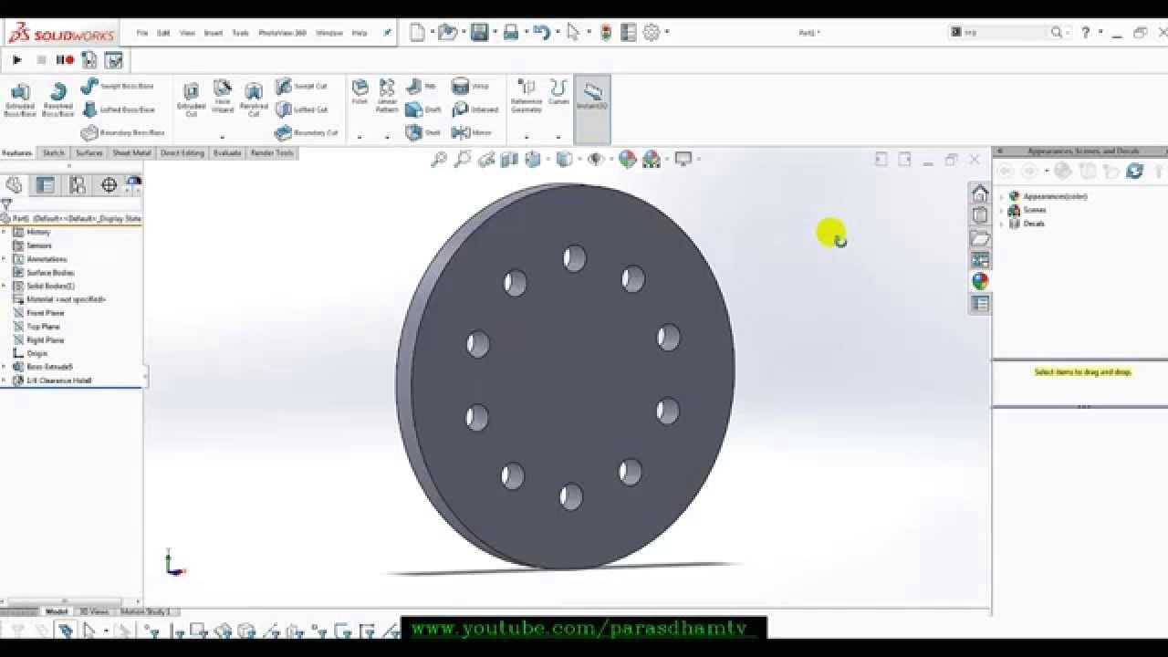 Drawing P.c.d How to Use Segment tool In solidworks Youtube