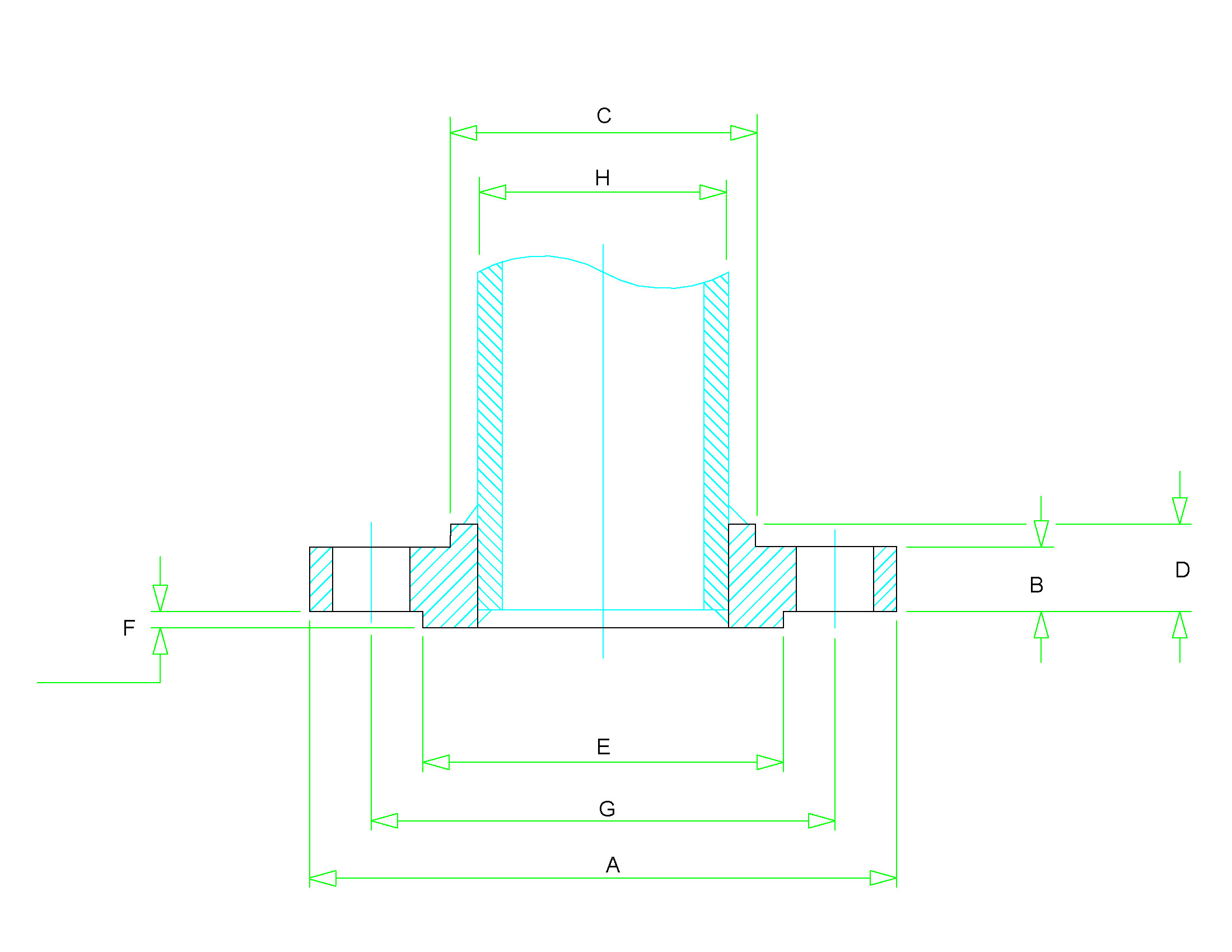 Drawing P.c.d Slip On Flange Dimensions Class 150 to Class 1500