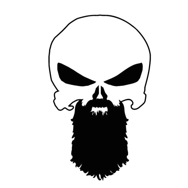 Drawing Punisher Skull 10 16 3cm Beard Interesting Punisher Skull Graphic Car Sticker