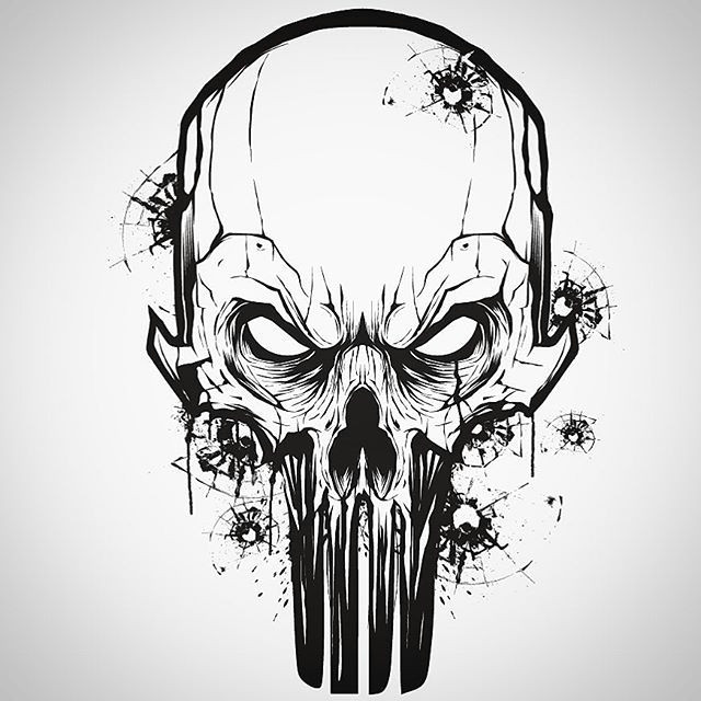 Drawing Punisher Skull Little Vector Mouse Click Warm Up with A Punisher Skull Punisher