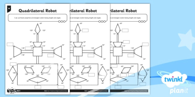 Drawing Quadrilaterals Planit Maths Y5 Properties Of Shapes Quadrilateral Robot Home