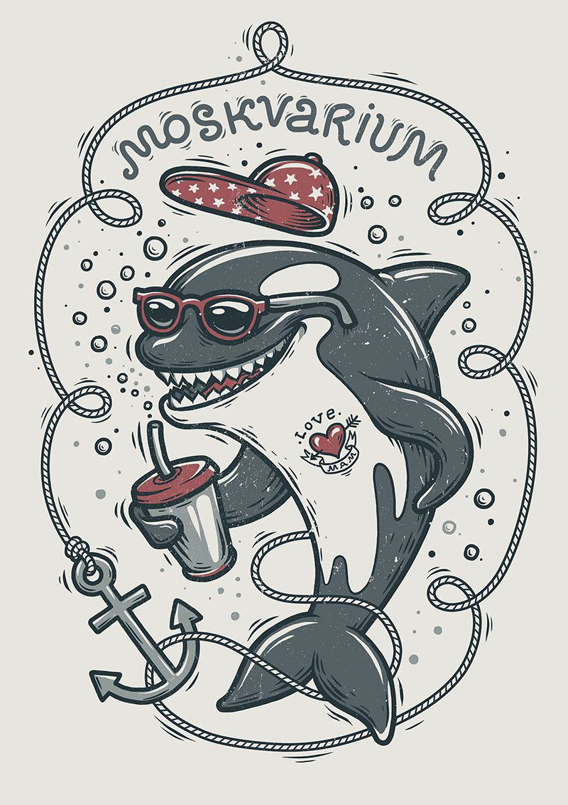 Drawing Retro Cartoons Moskvarium On Behance Illustration Pinterest Illustration