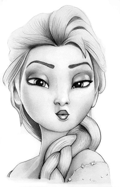 Drawing Rocker Girl Tegning Af Drawing Of Elsa Frost Frozen Unique Art Drawings