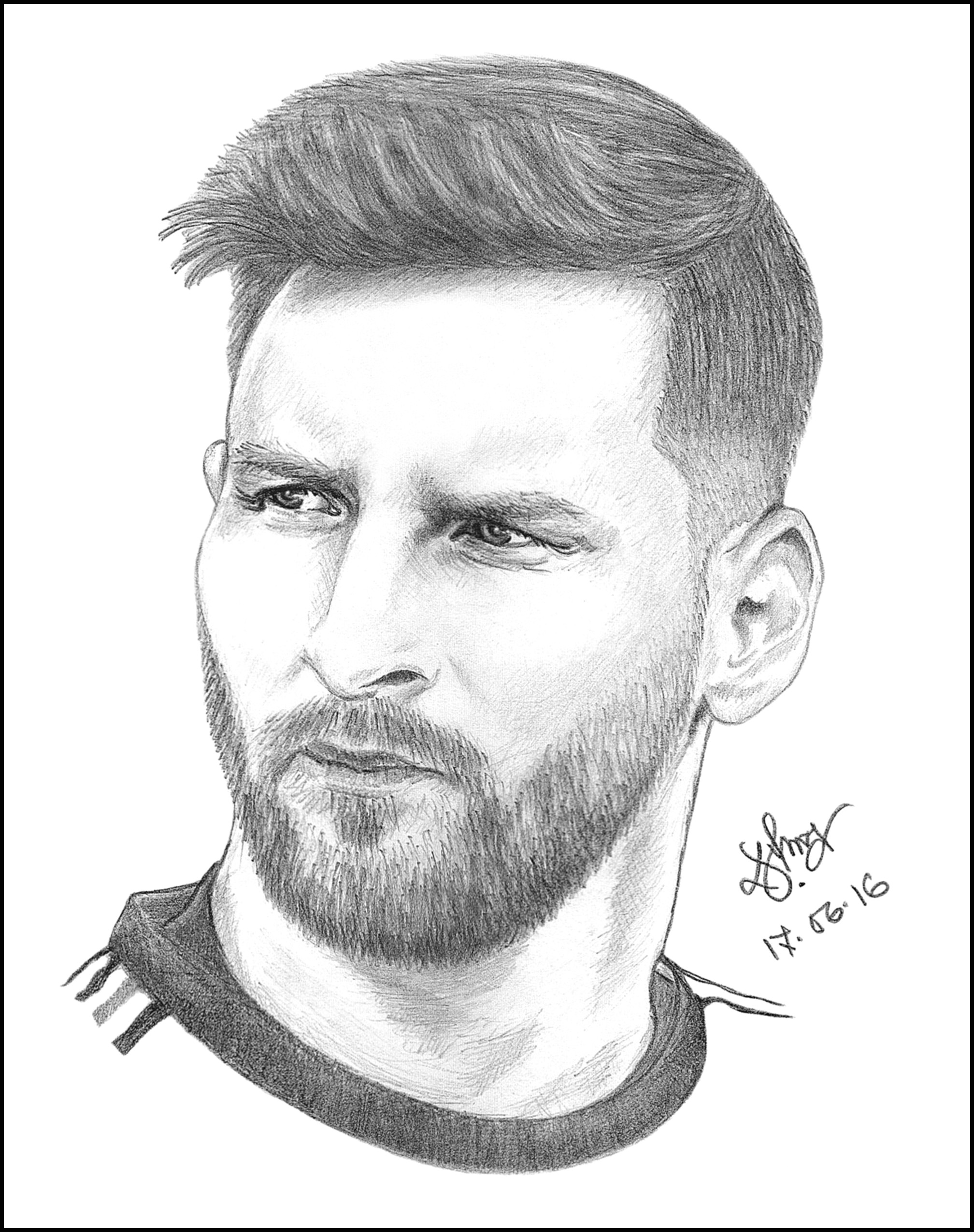 Drawing Ronaldo Easy Leo Messi Sketch Messi Messi Leonel Messi Lionel Messi