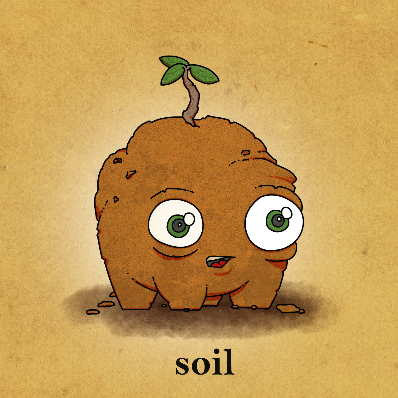 Drawing Science Cartoons Meet soil Education Ecology Garden Earth Cartoon Illustration
