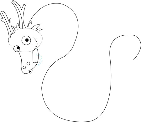 Drawing Simple Cartoon Dragons How to Draw Chinese Dragons with Easy Step by Step Drawing Lesson