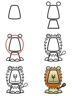 Drawing Simple Cartoon Lion 47 Best Cartoon Animals to Draw Images Easy Drawings Draw
