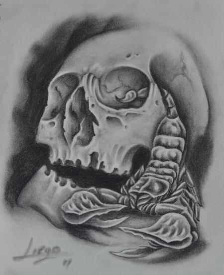 Drawing Skull Crawler Skull and Scorpion Tattoo Tattoos Tattoos Scorpio Scorpion