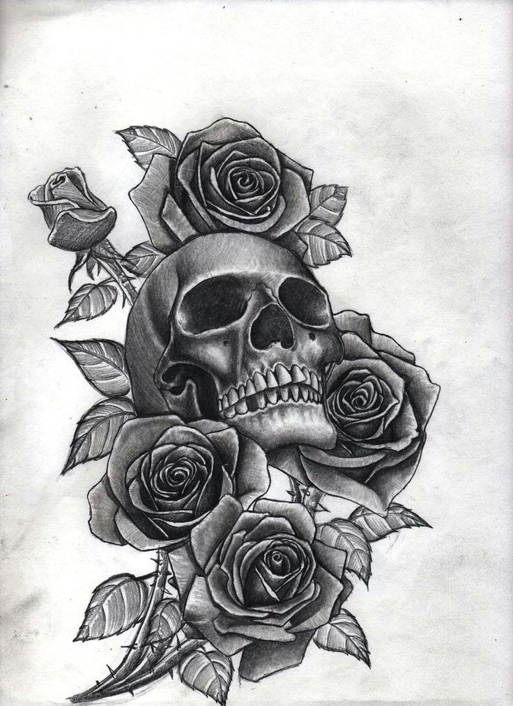 Drawing Skulls and Roses Pin by Cassidy Little On Human Art Pinterest Tattoos Sleeve