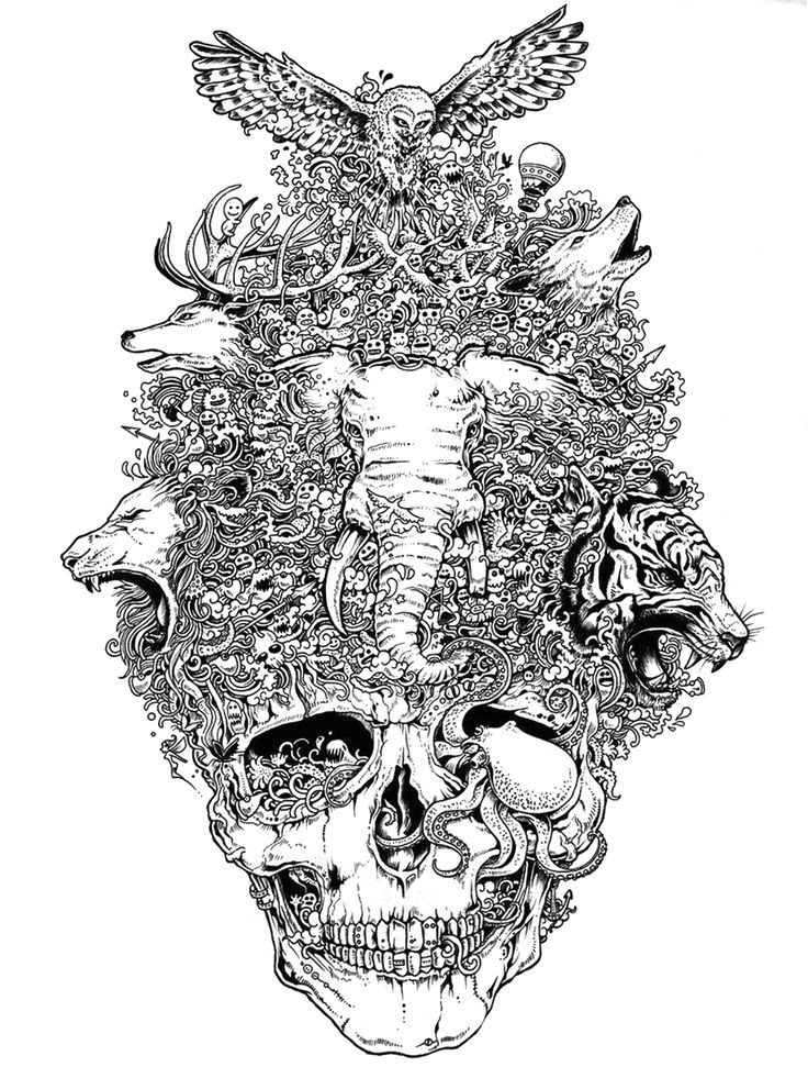 Drawing Skulls Book Pin Od Zeta Triszka Na Kolorowanki Drawings Coloring Pages I