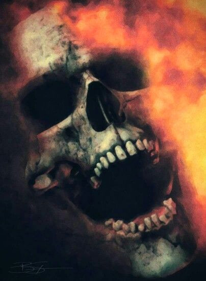 Drawing Skulls On Fire Skull On Fire Sleeve Pinterest