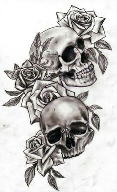 Drawing Skulls with Roses 40 Best Skulls and Roses Images Skull Art Skull Tattoos Skulls