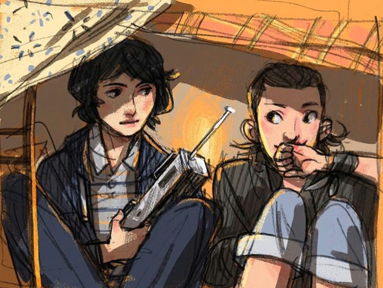 Drawing Stranger Things 2 Mileven Fanart Strangerthings Stranger Things In 2019 Stranger