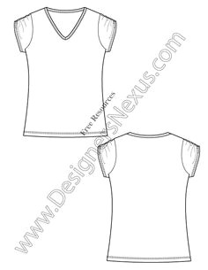Drawing T Shirt Outline 12 Best Flat Sketching tops Images